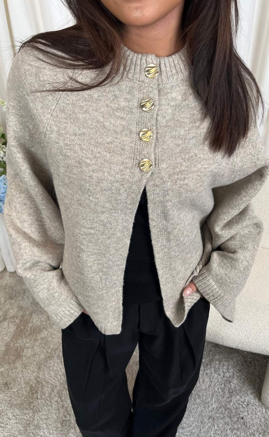 Say INA Copenhagen Strik - Kamilla Knit - Beige Melange
