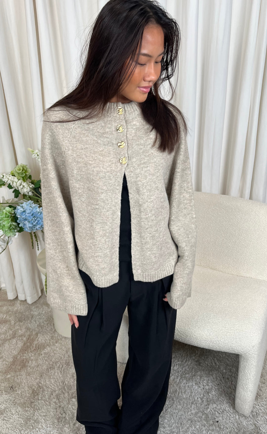Say INA Copenhagen Strik - Kamilla Knit - Beige Melange