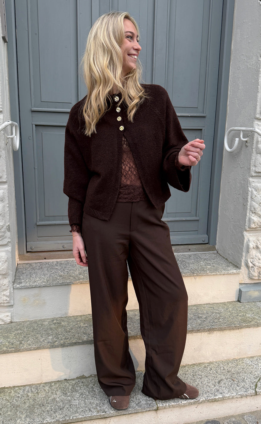 Say INA Copenhagen Strik - Kamilla Knit - Dark Brown