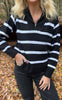 Say INA Copenhagen Striktrøje - Benedikte - Black / White Stripe