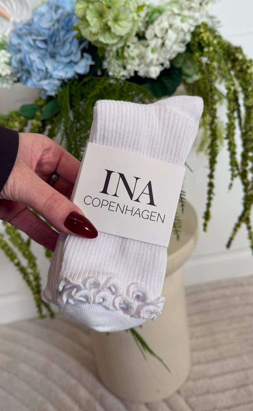 Say INA Copenhagen Strømper - Sally 3-pack - White