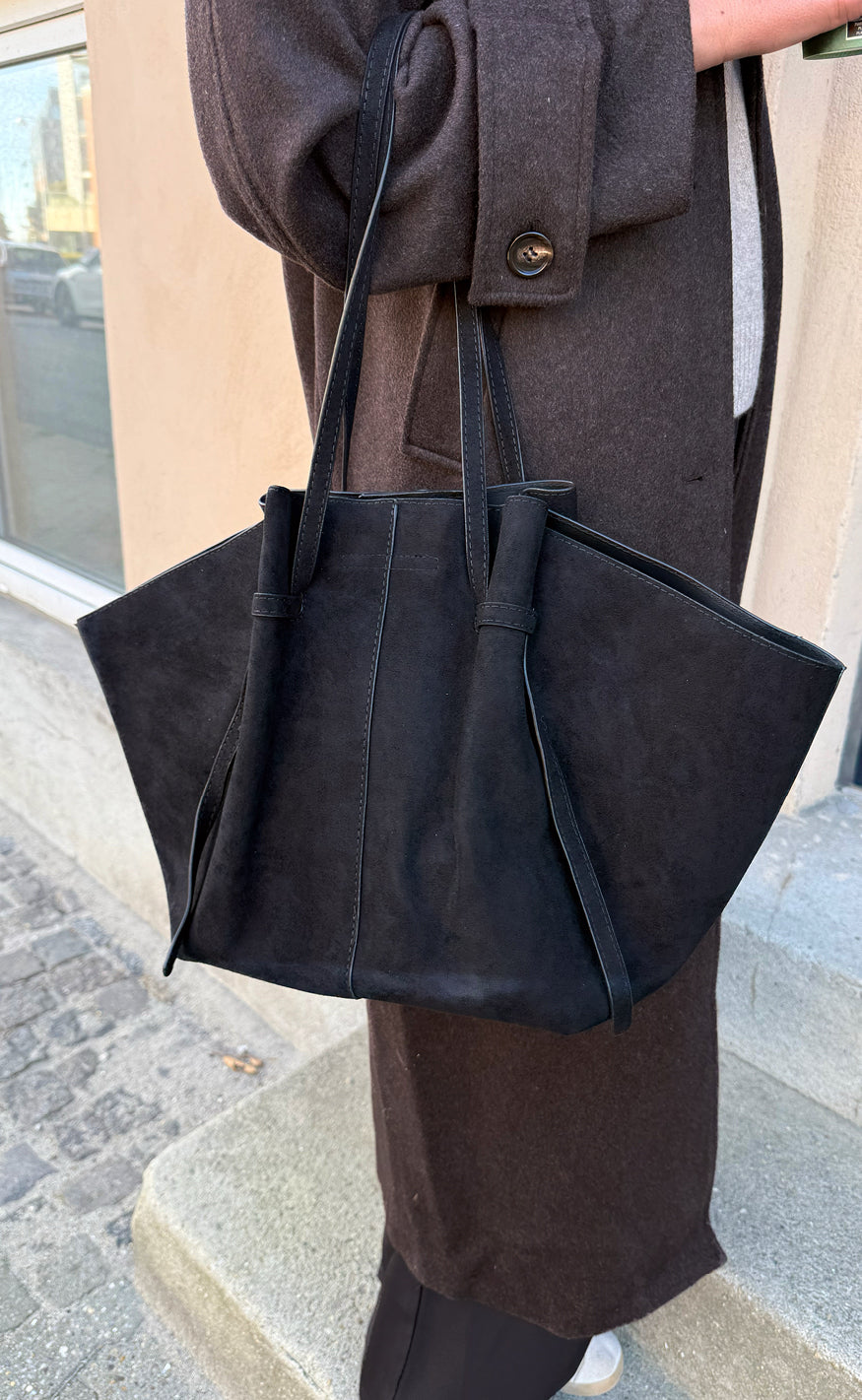 Say INA Copenhagen Taske - Amanda - Black Faux Suede