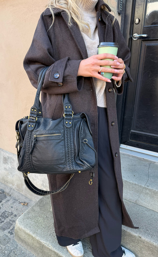 Say INA Copenhagen Taske - Cannes City - Black PU Leather