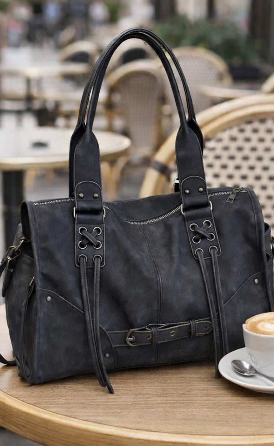 Say INA Copenhagen Taske - Mary City - Black PU Leather
