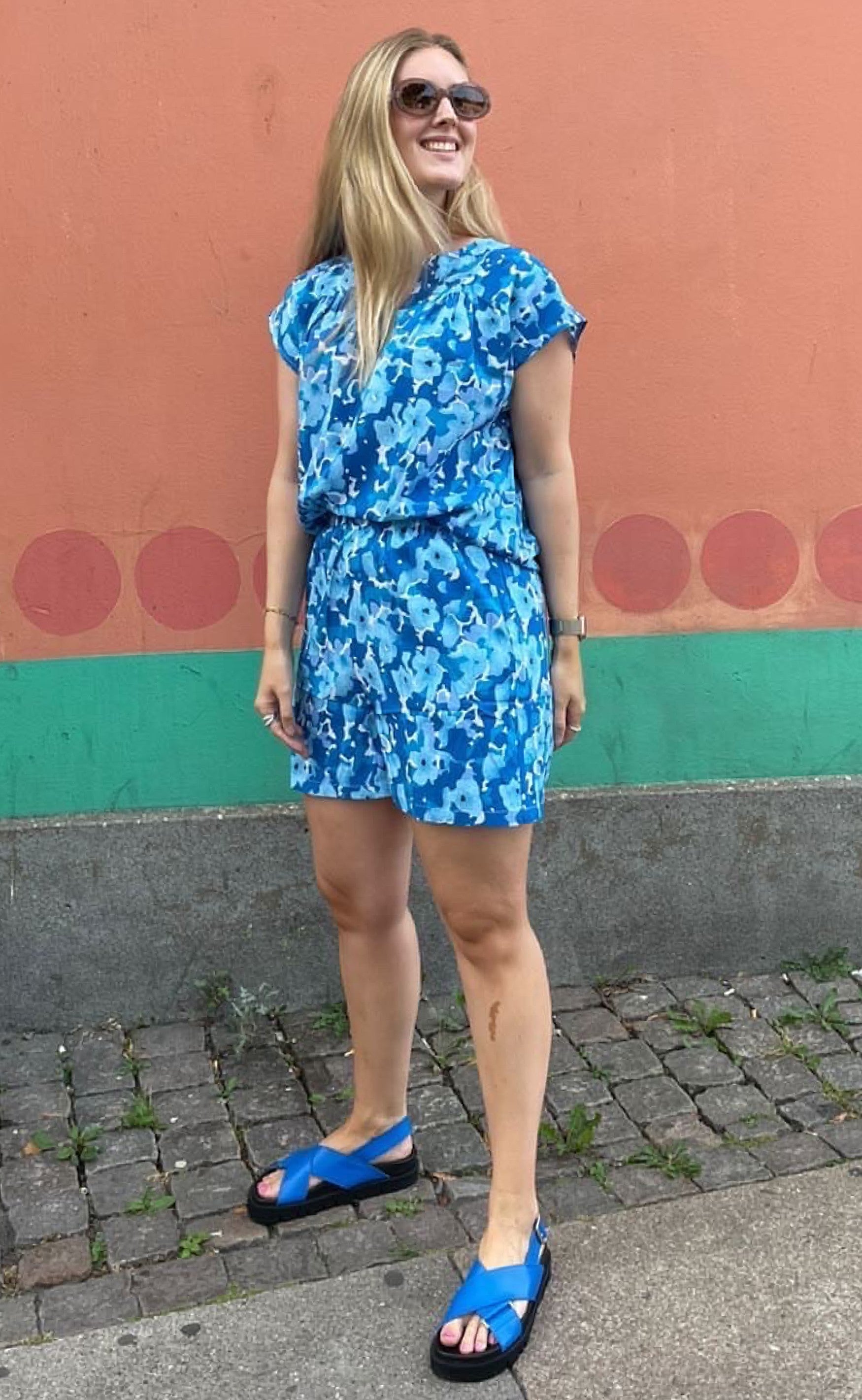 Say INA Copenhagen Top - Amelia - Blue Flower