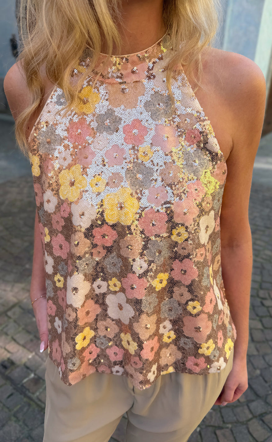 Say INA Copenhagen Top - Ava - Summer Sequin Flowers