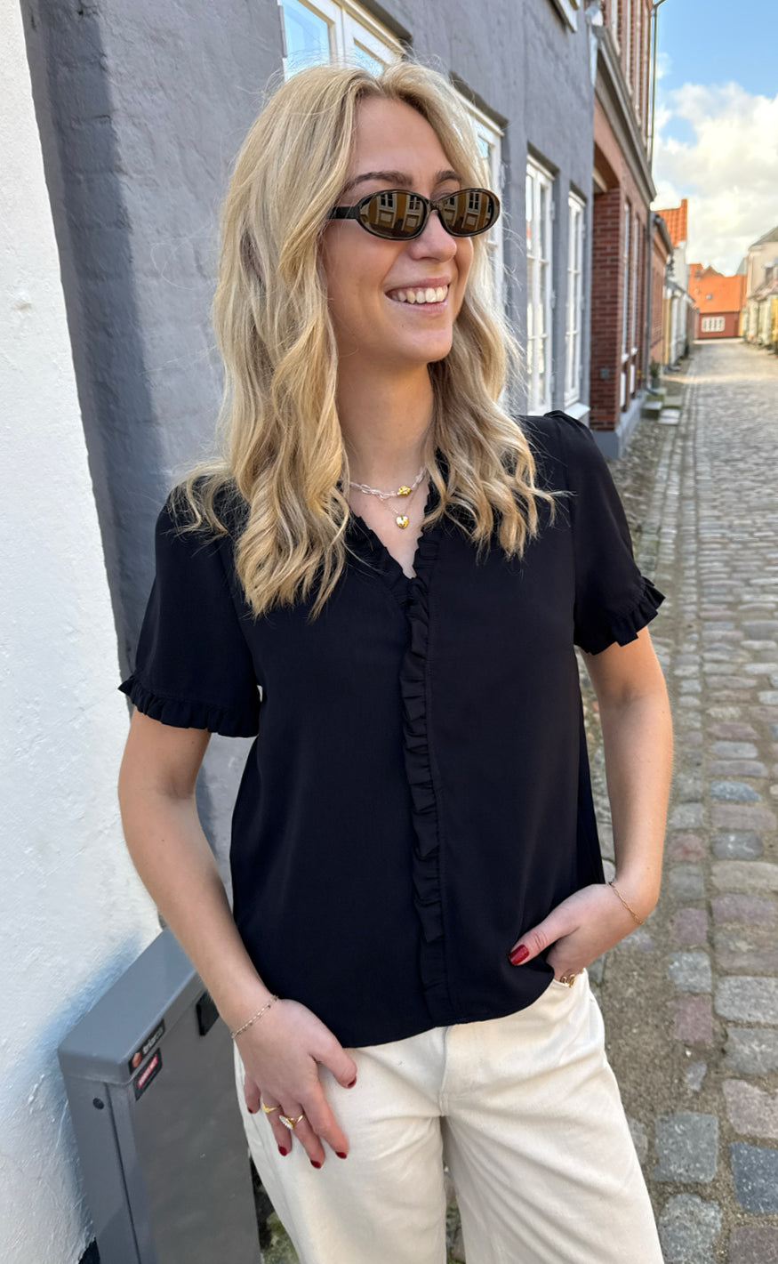 Say INA Copenhagen Top - Catja - Black