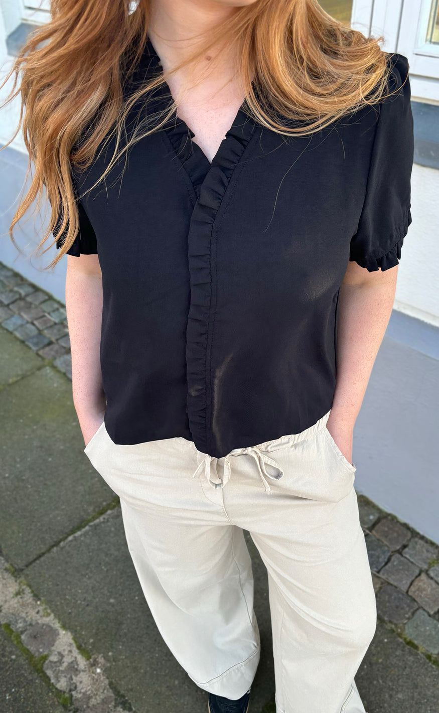 Say INA Copenhagen Top - Catja - Black