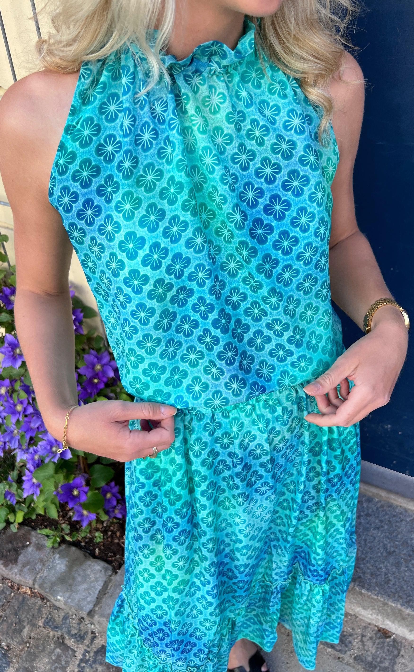 Say INA Copenhagen Top - Ellen - Aqua (vendbar)