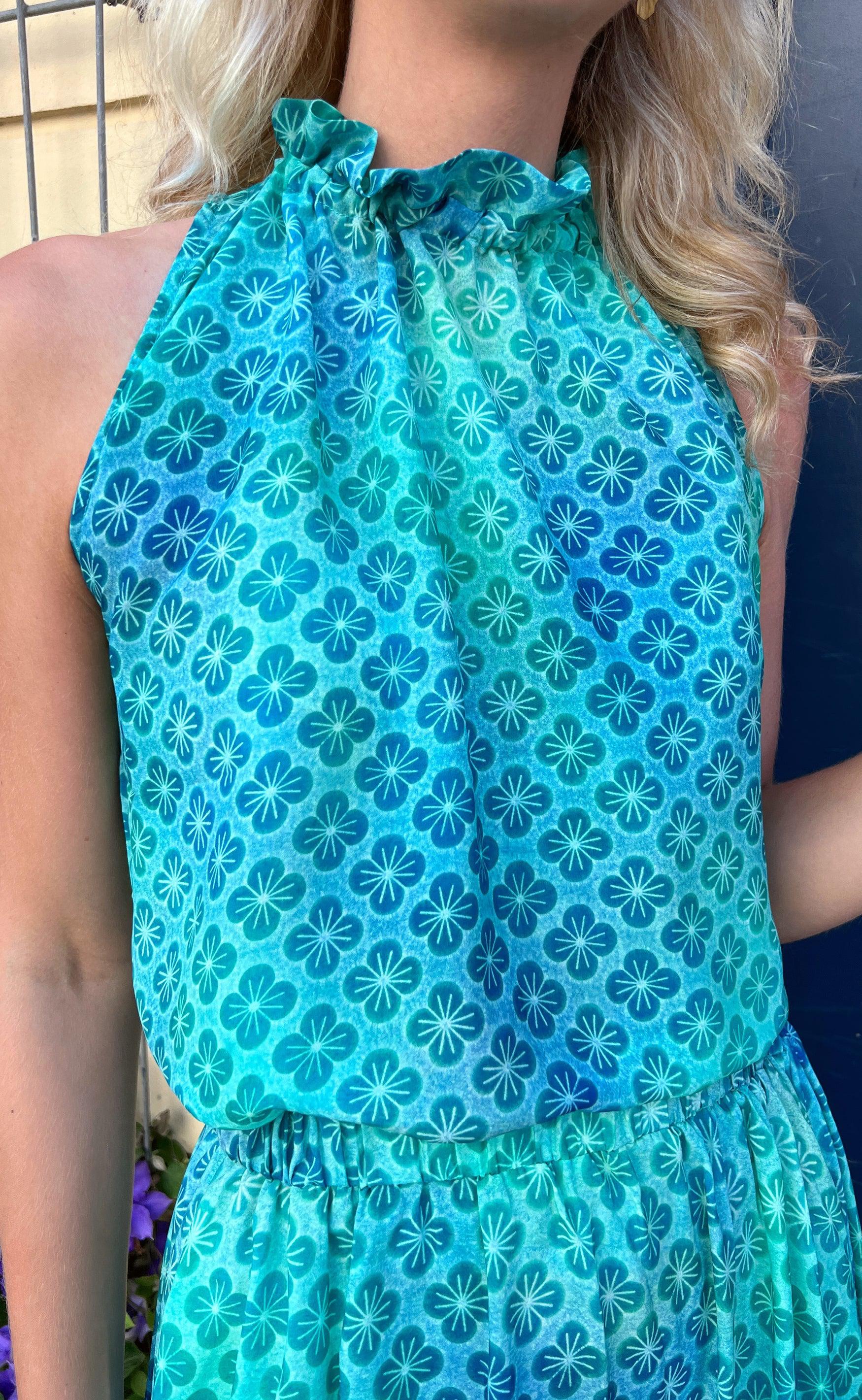 Say INA Copenhagen Top - Ellen - Aqua (vendbar)