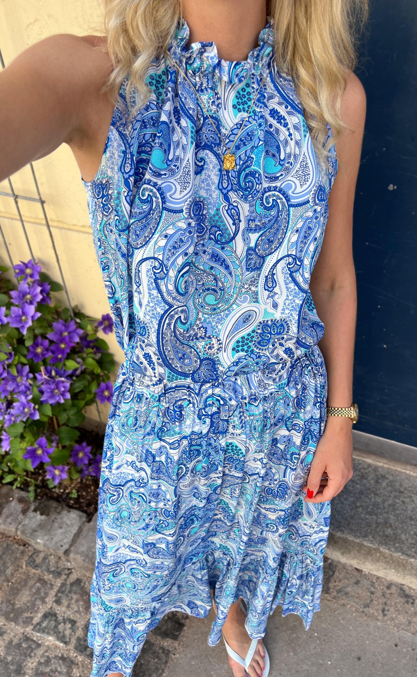 Say INA Copenhagen Top - Ellen - Blue Paisley (vendbar)