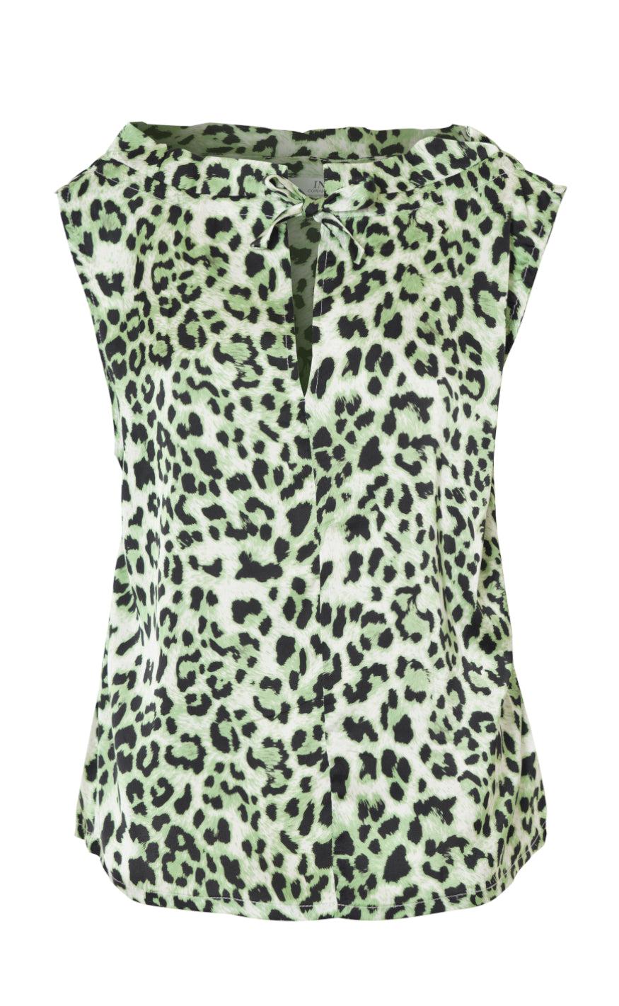 Say INA Copenhagen Top - Ellen - Green Leo (vendbar)