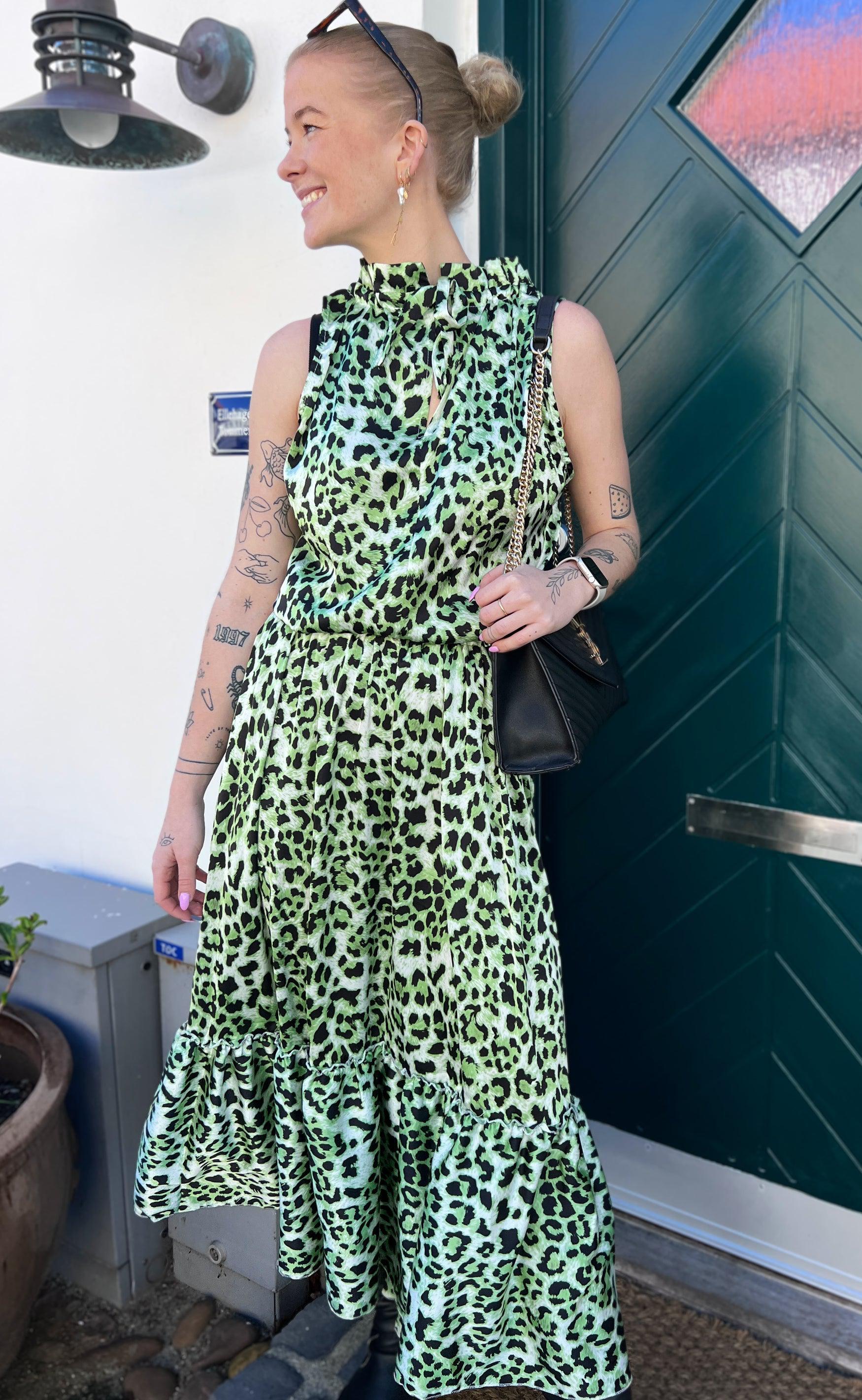 Say INA Copenhagen Top - Ellen - Green Leo (vendbar)