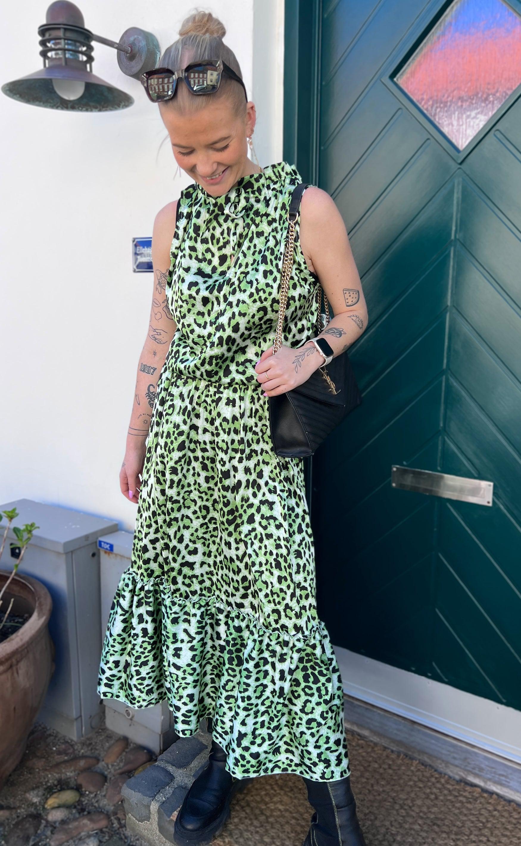 Say INA Copenhagen Top - Ellen - Green Leo (vendbar)