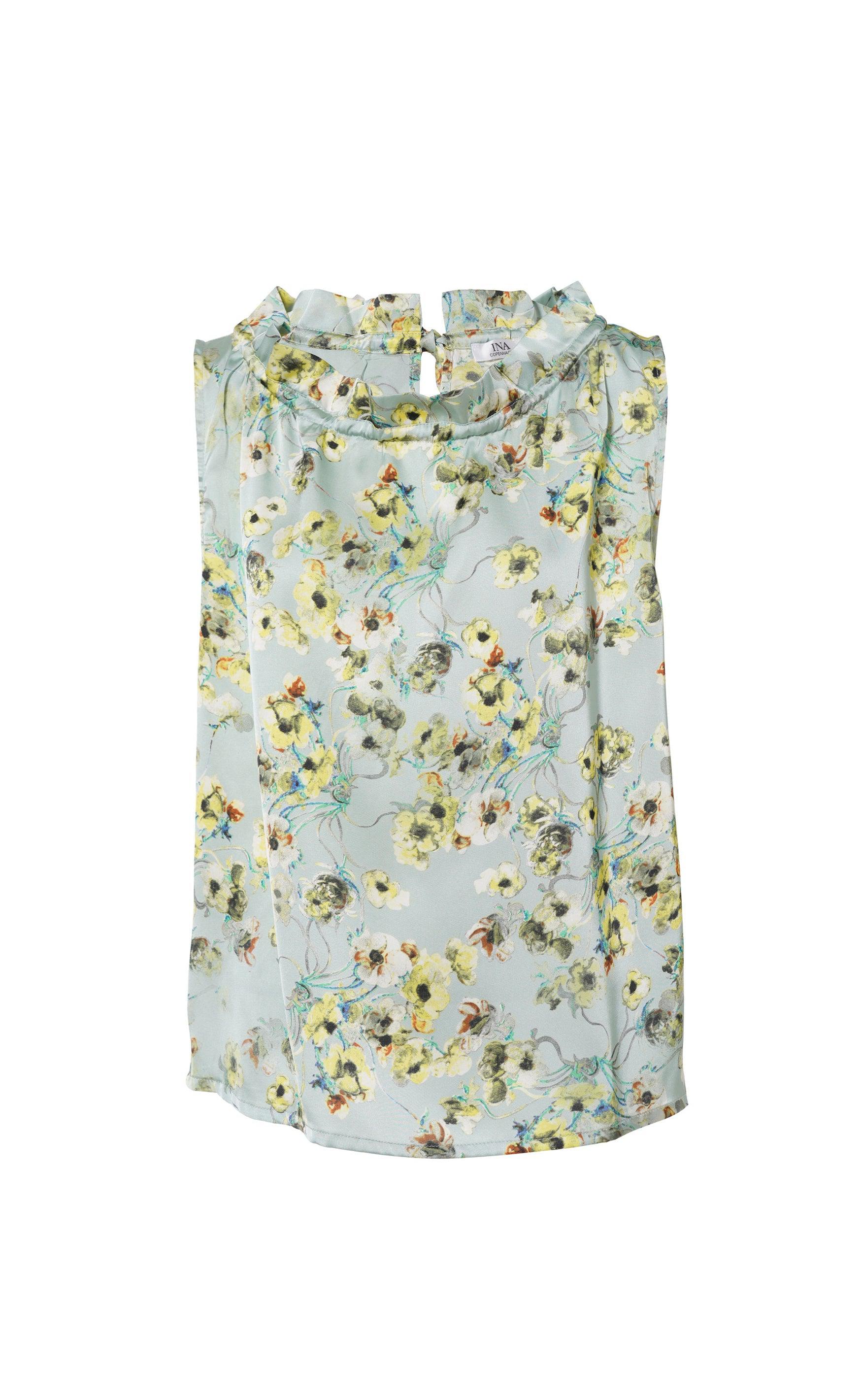 Say INA Copenhagen Top - Ellen - Green Summer (vendbar)