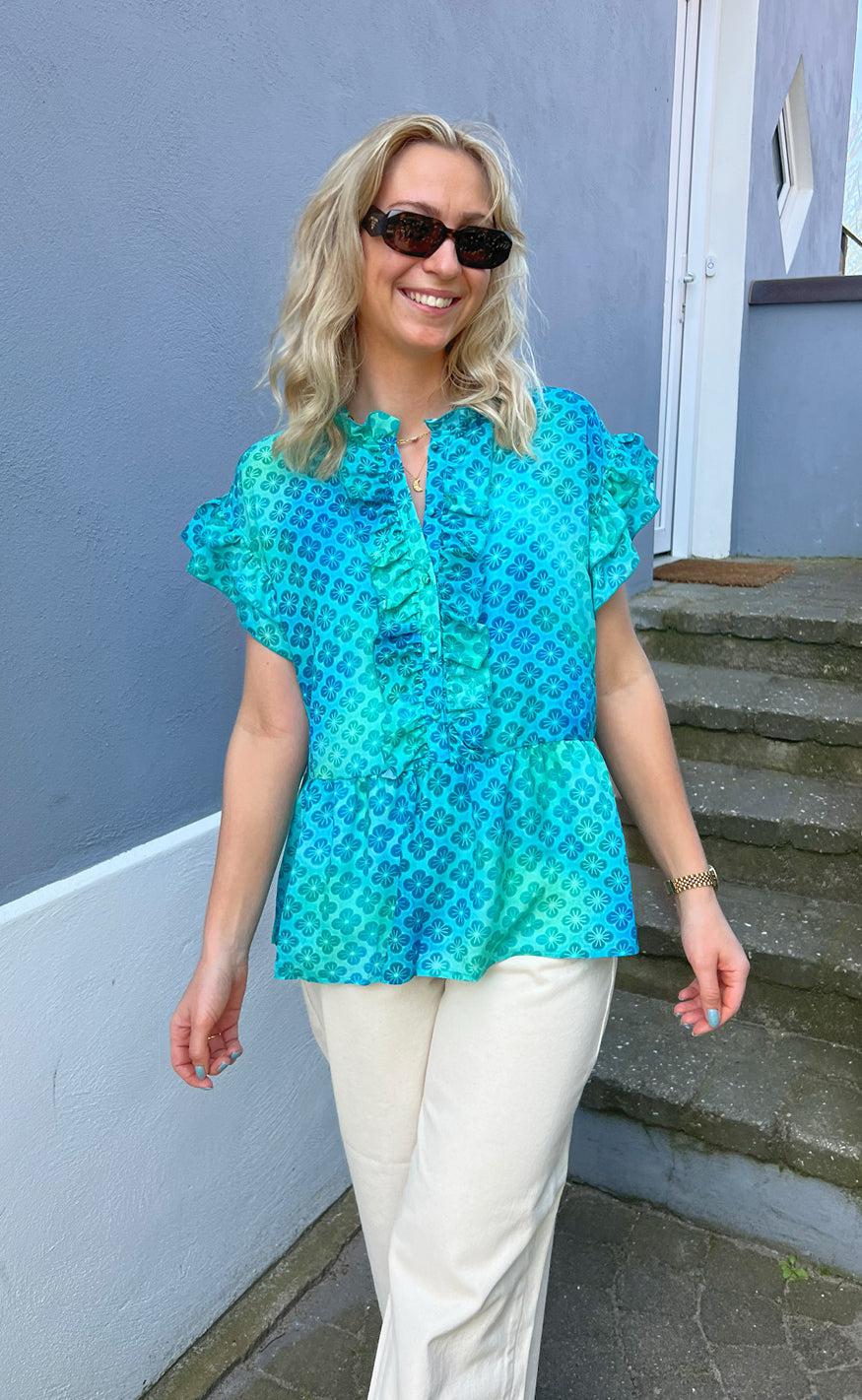Say INA Copenhagen Top - Freya - Aqua