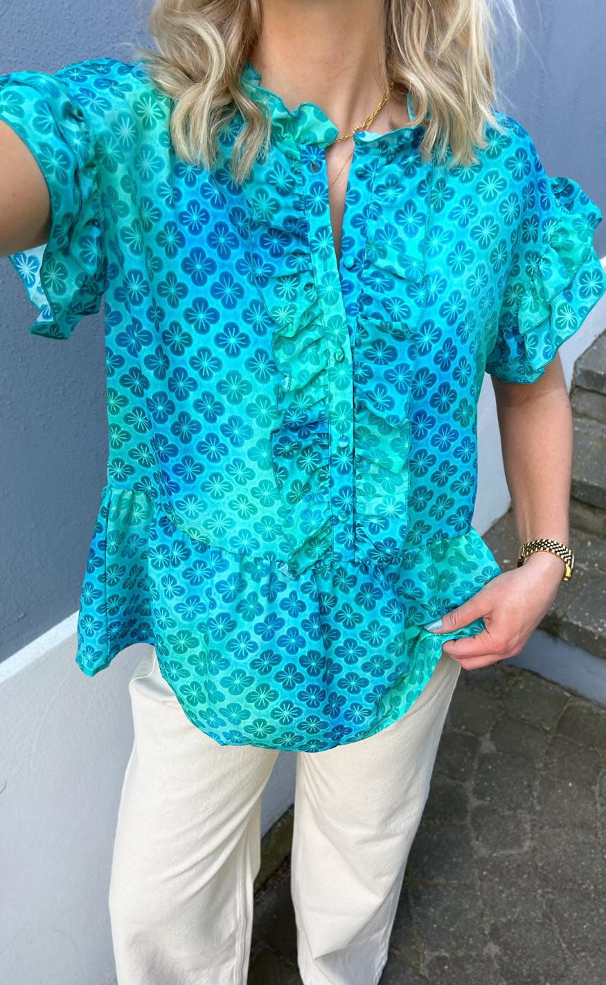 Say INA Copenhagen Top - Freya - Aqua