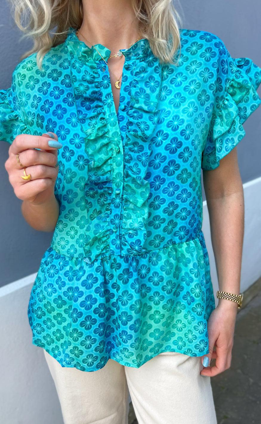 Say INA Copenhagen Top - Freya - Aqua