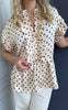 Say INA Copenhagen Top - Freya - Beige Dots