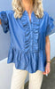 Say INA Copenhagen Top - Freya - Denim Blue