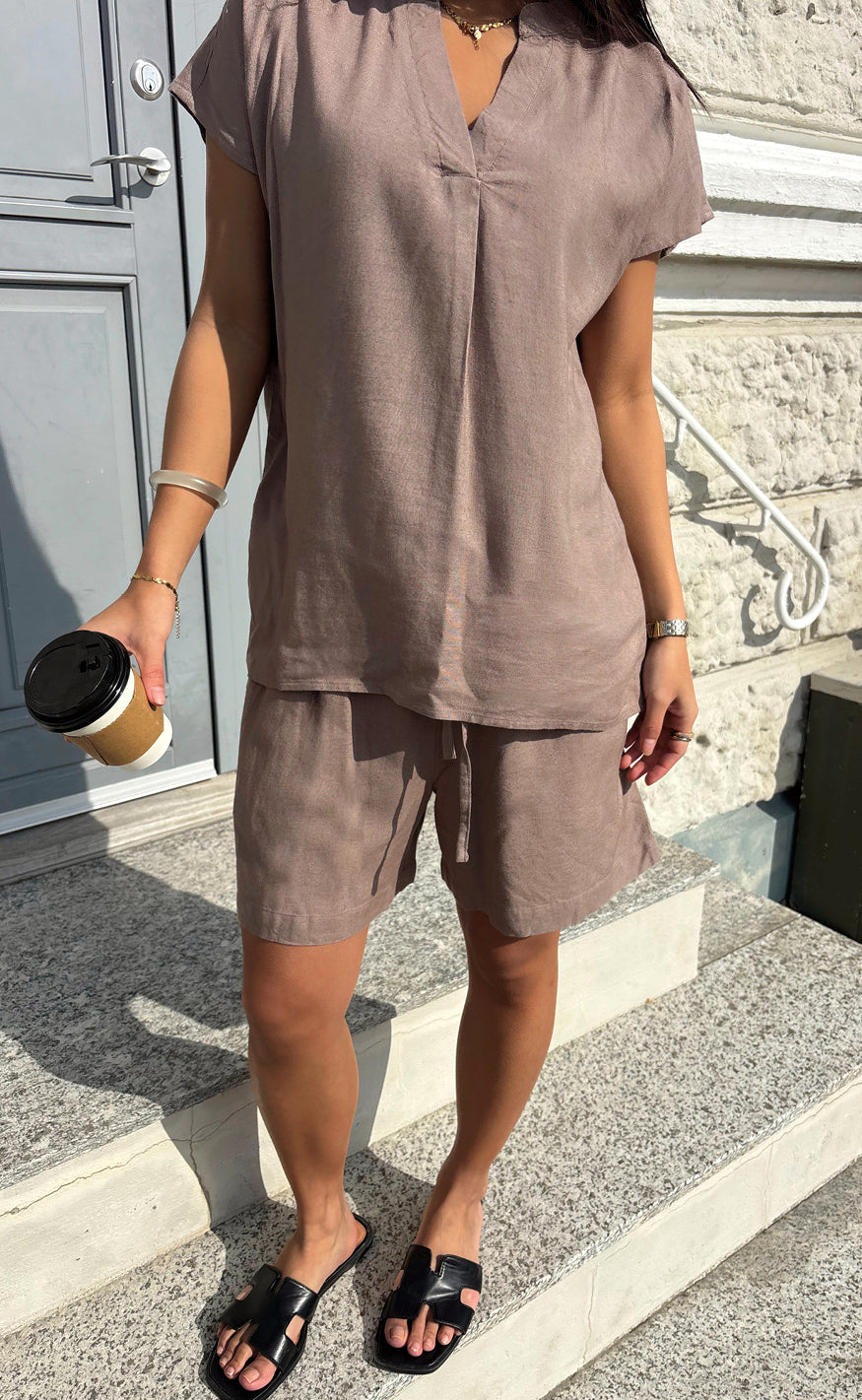 Say INA Copenhagen Top - Laura Linen - Brown
