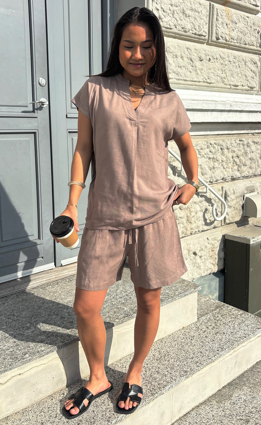 Say INA Copenhagen Top - Laura Linen - Brown