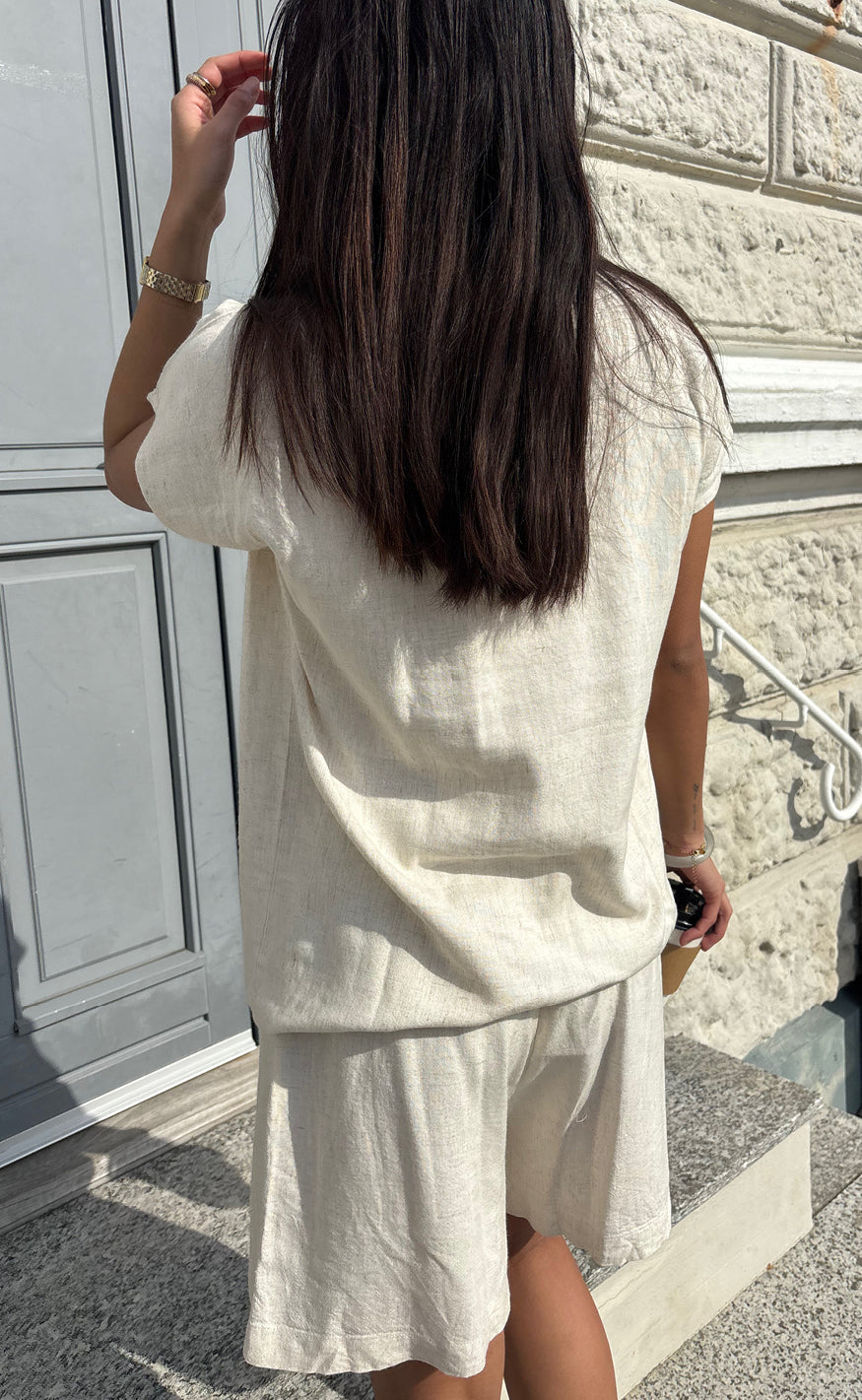 Say INA Copenhagen Top - Laura Linen - Sand
