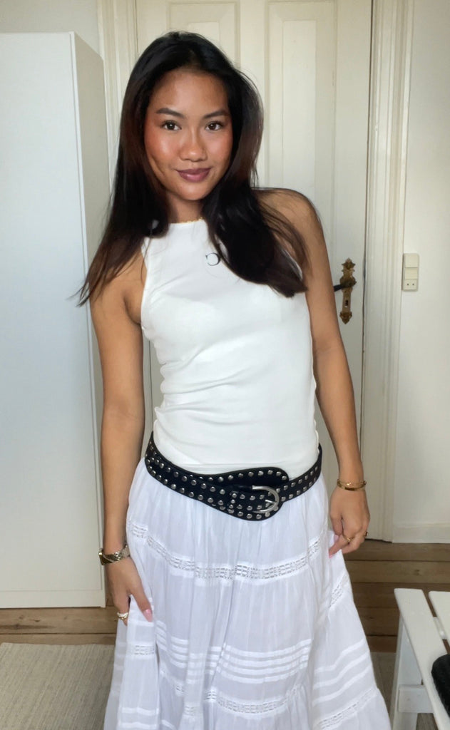 Say INA Copenhagen Top - Lea Logo - Off White