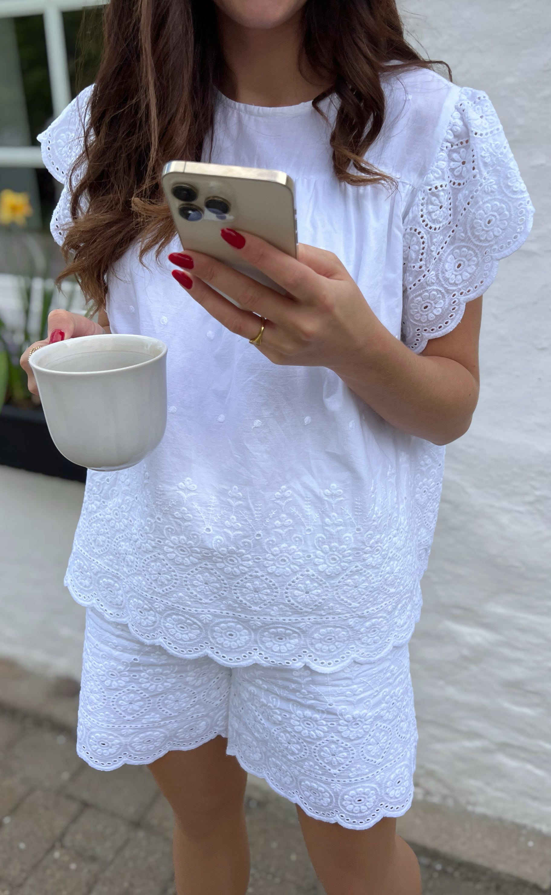 Say INA Copenhagen Top - Line - White