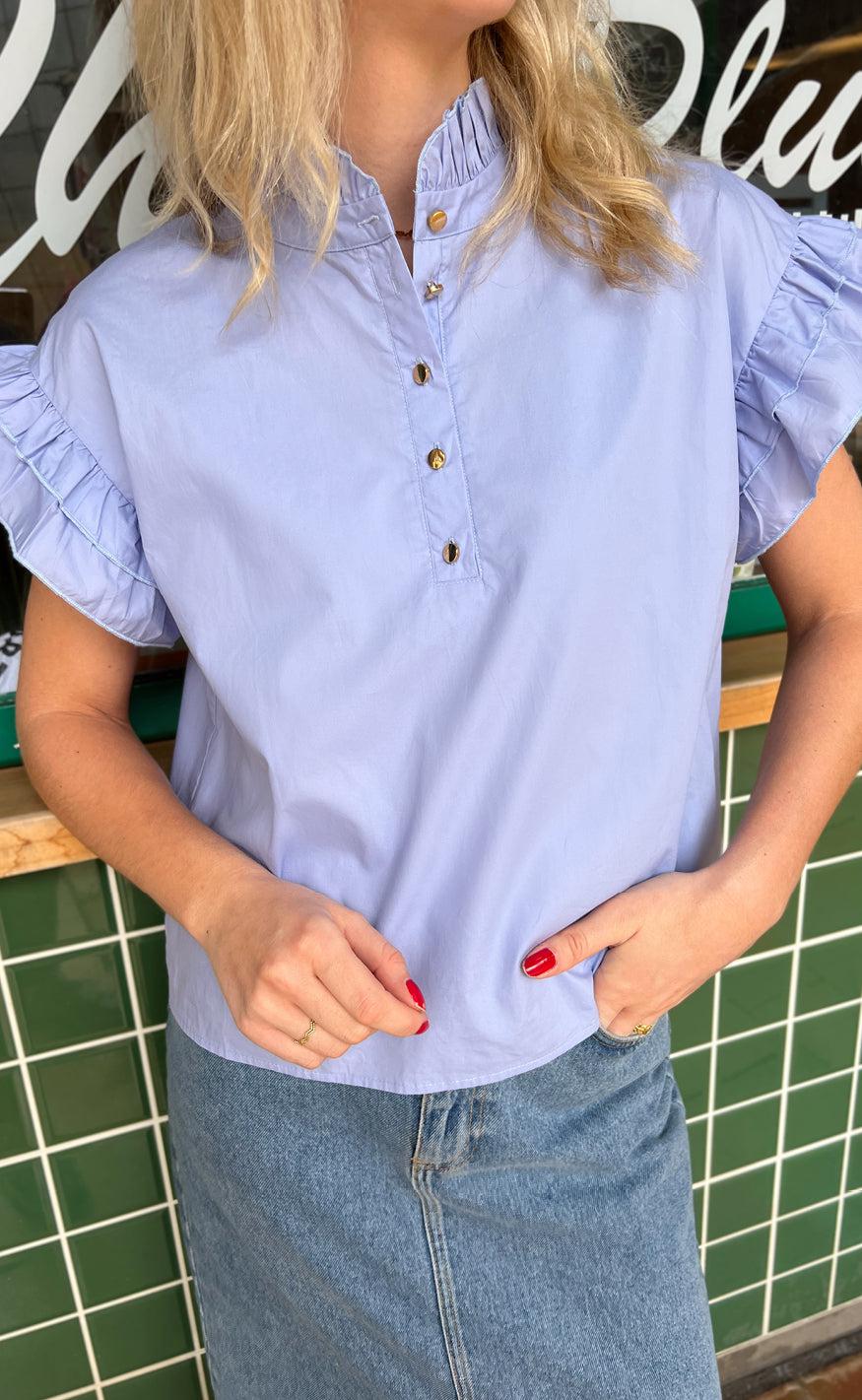 Say INA Copenhagen Top - Mandy - Mermaid Blue