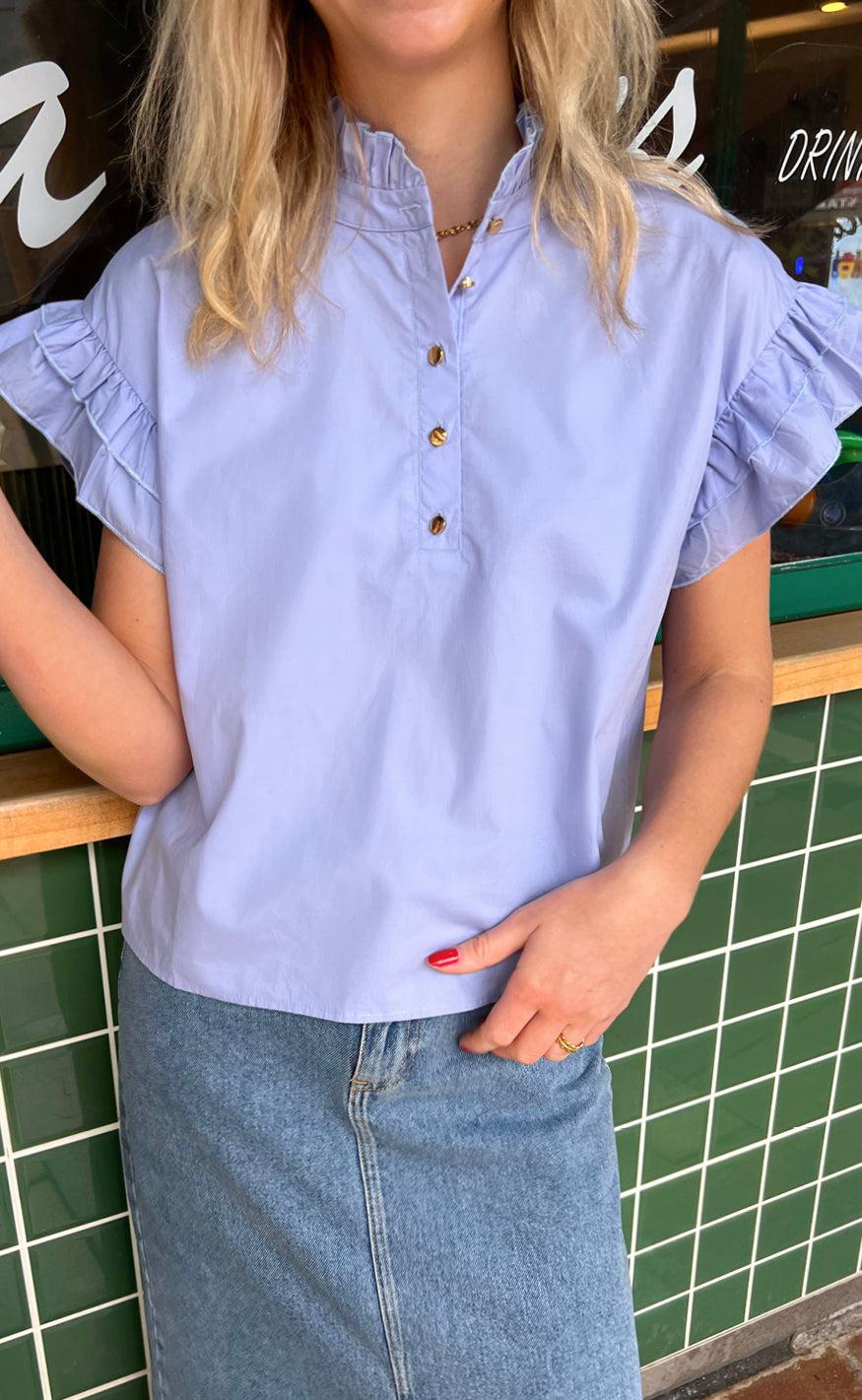 Say INA Copenhagen Top - Mandy - Mermaid Blue