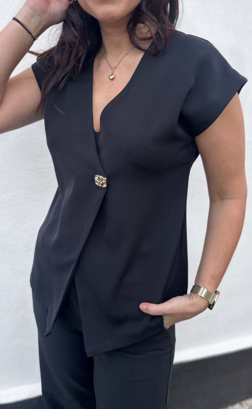 Say INA Copenhagen Top - Mira - Black