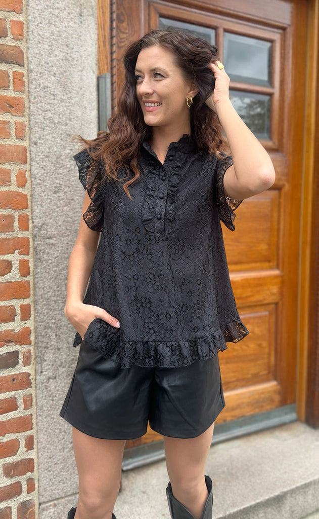 Say INA Copenhagen Top - Pia Lace - Black