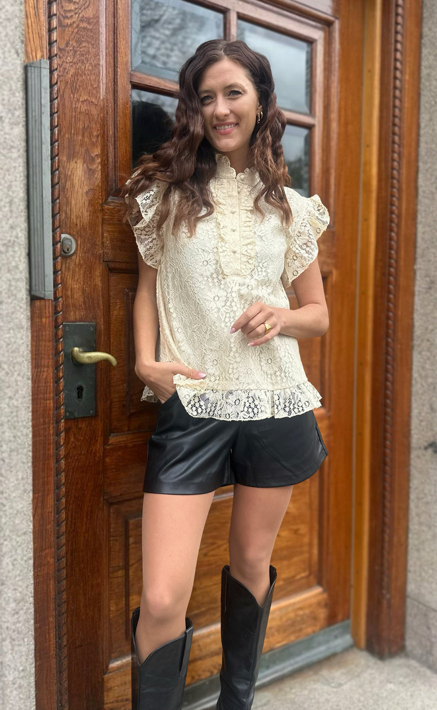 Say INA Copenhagen Top - Pia Lace - Creme