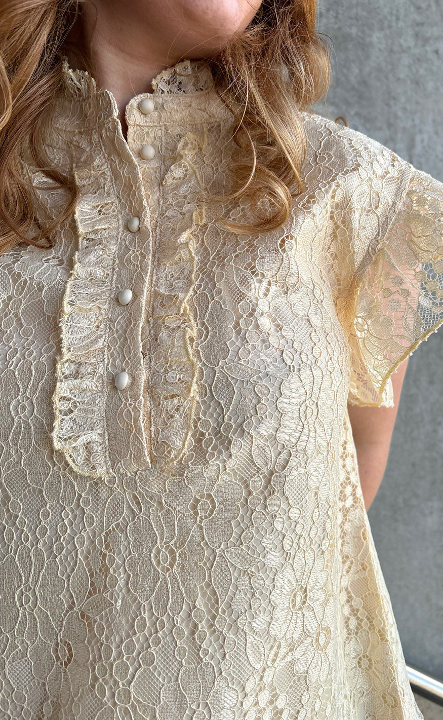Say INA Copenhagen Top - Pia Lace - Creme
