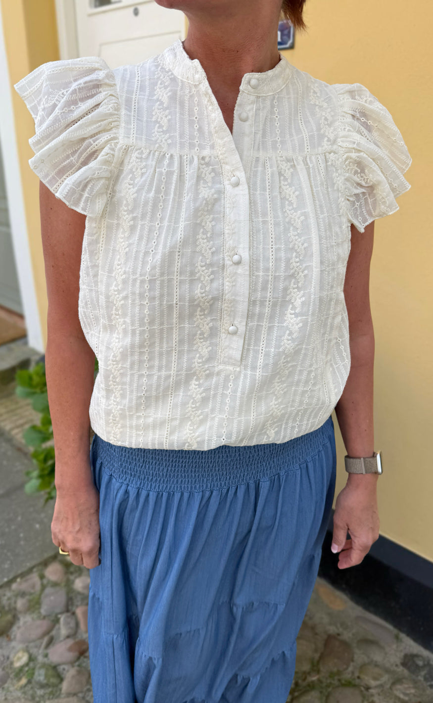 Say INA Copenhagen Top - Tania - Cream