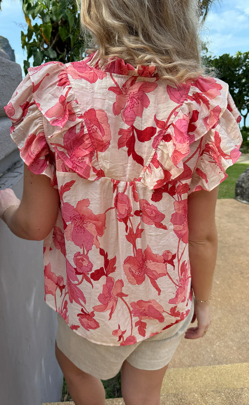 Say INA Copenhagen Top - Zita - Pink Flowers