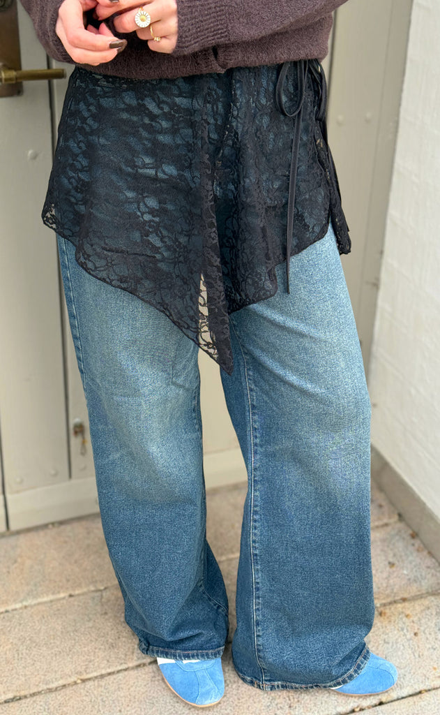 Say INA Copenhagen Tørklæde / Nederdel - Cecilia Big Triangle - Black