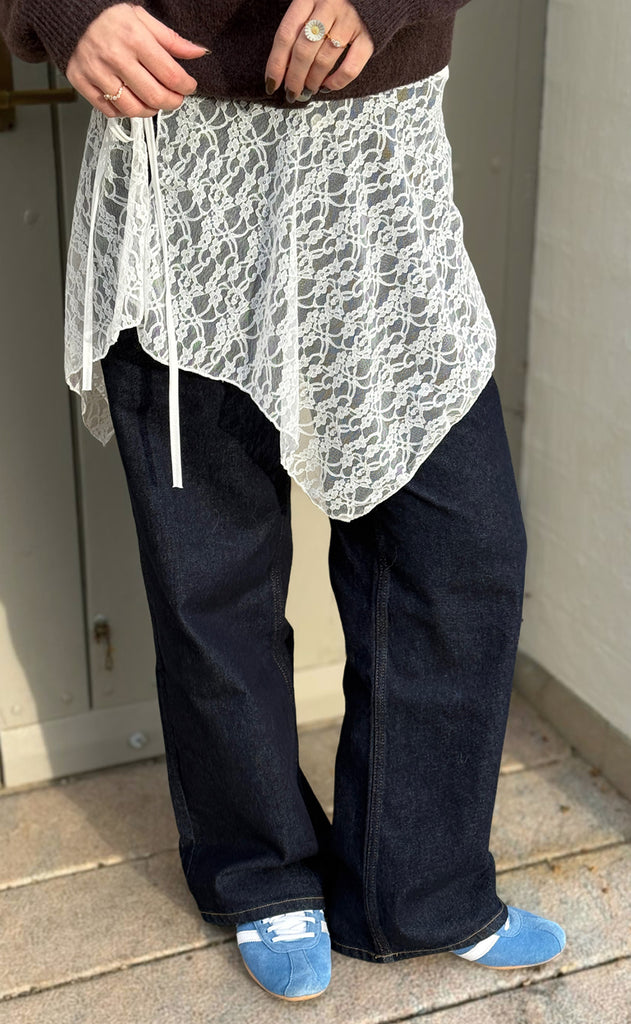 Say INA Copenhagen Tørklæde / Nederdel - Cecilia Big Triangle - White