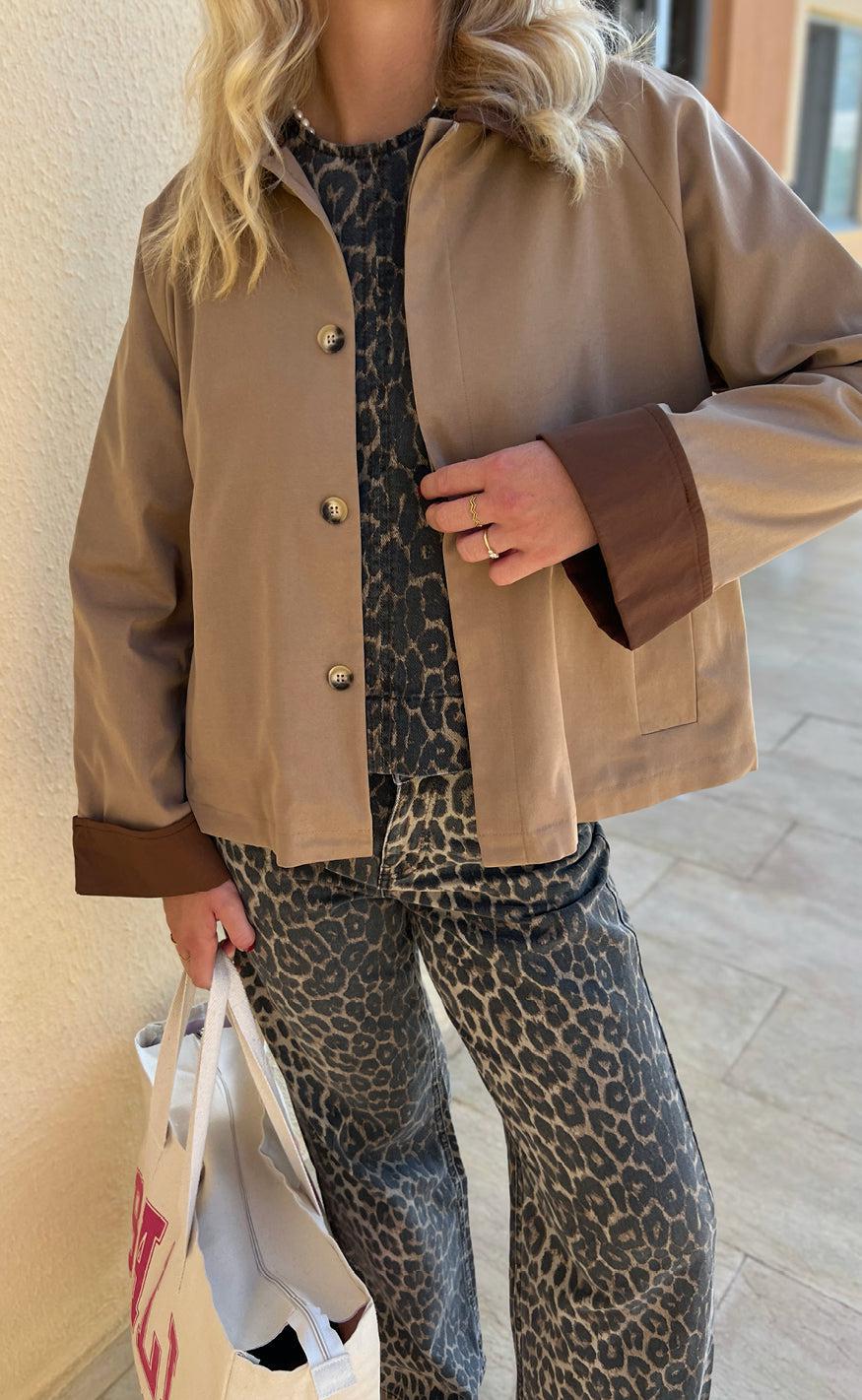 Say INA Copenhagen Trenchcoat / Jakke - Caroline Contrast - Camel / Brown
