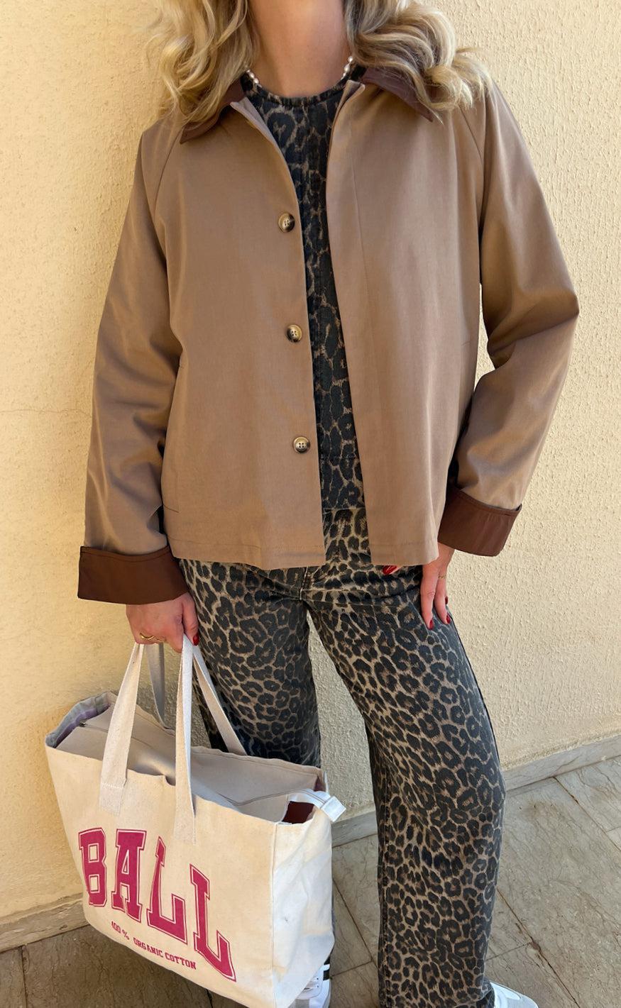 Say INA Copenhagen Trenchcoat / Jakke - Caroline Contrast - Camel / Brown