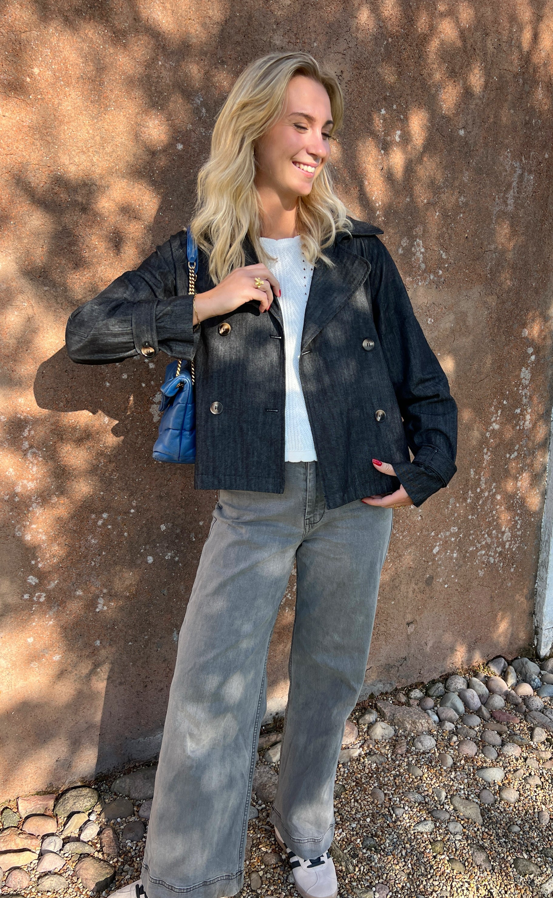Say INA Copenhagen Trenchcoat / Jakke - Silje - Black Denim
