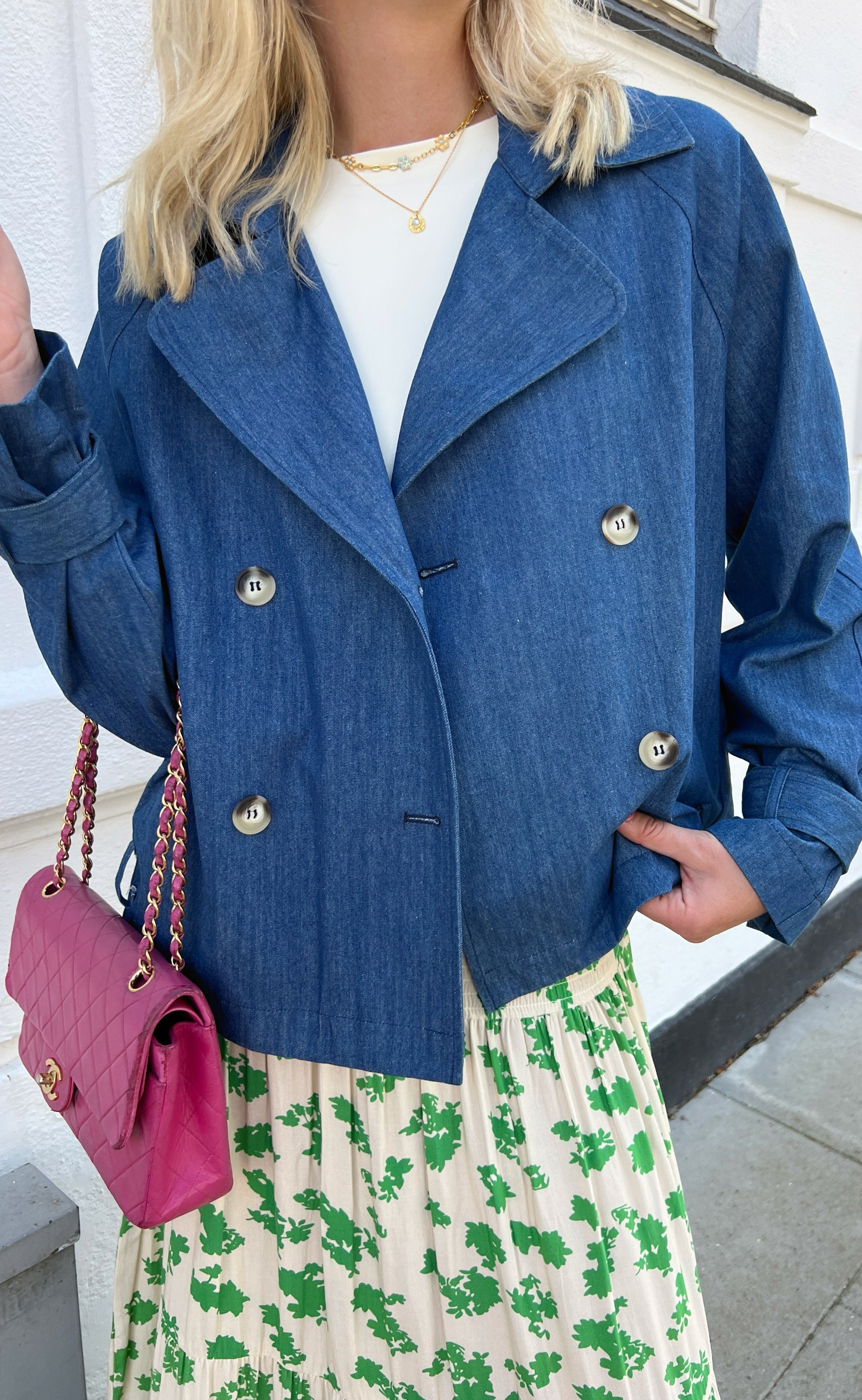 Say INA Copenhagen Trenchcoat / Jakke - Silje - Denim Blue