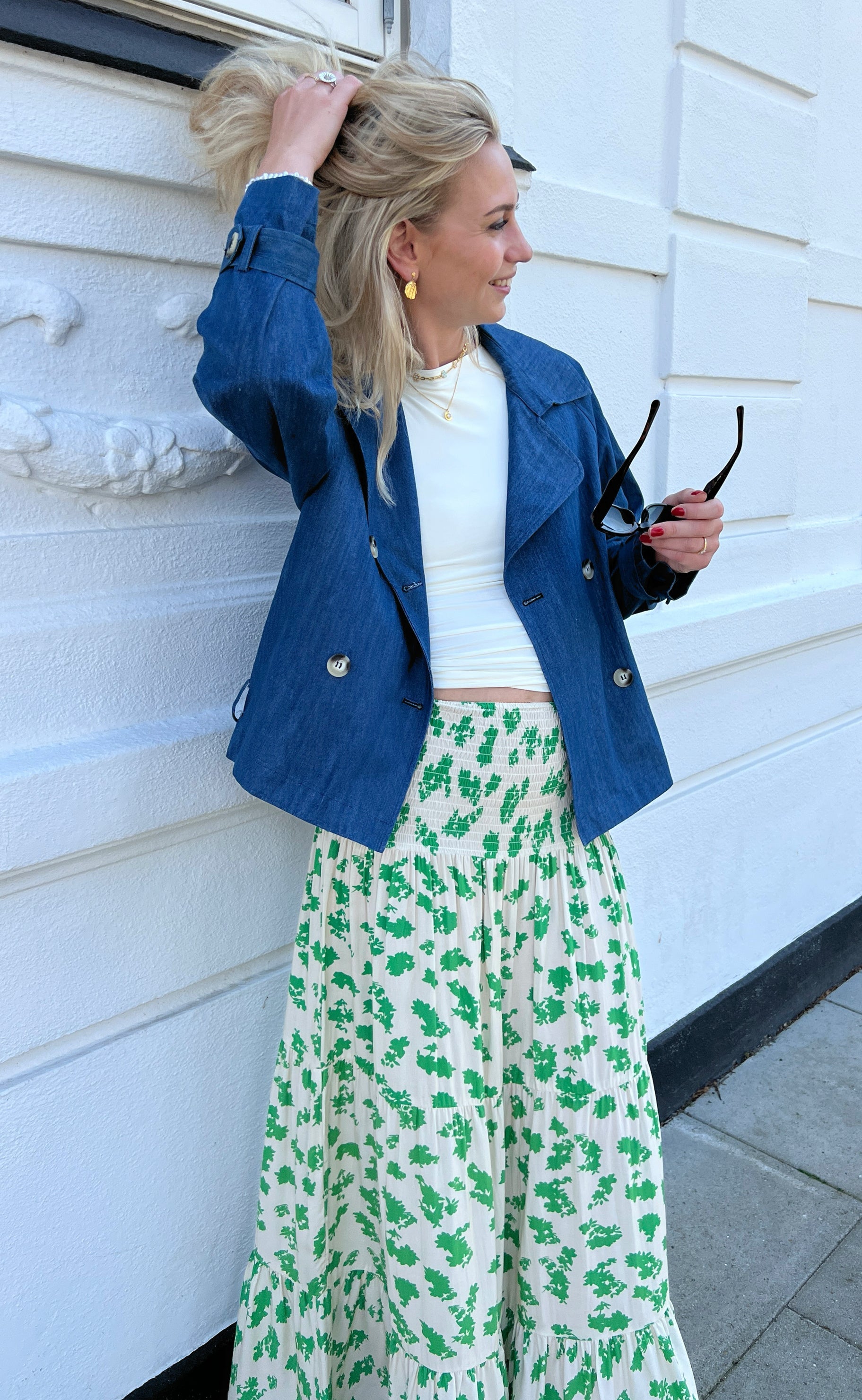 Say INA Copenhagen Trenchcoat / Jakke - Silje - Denim Blue