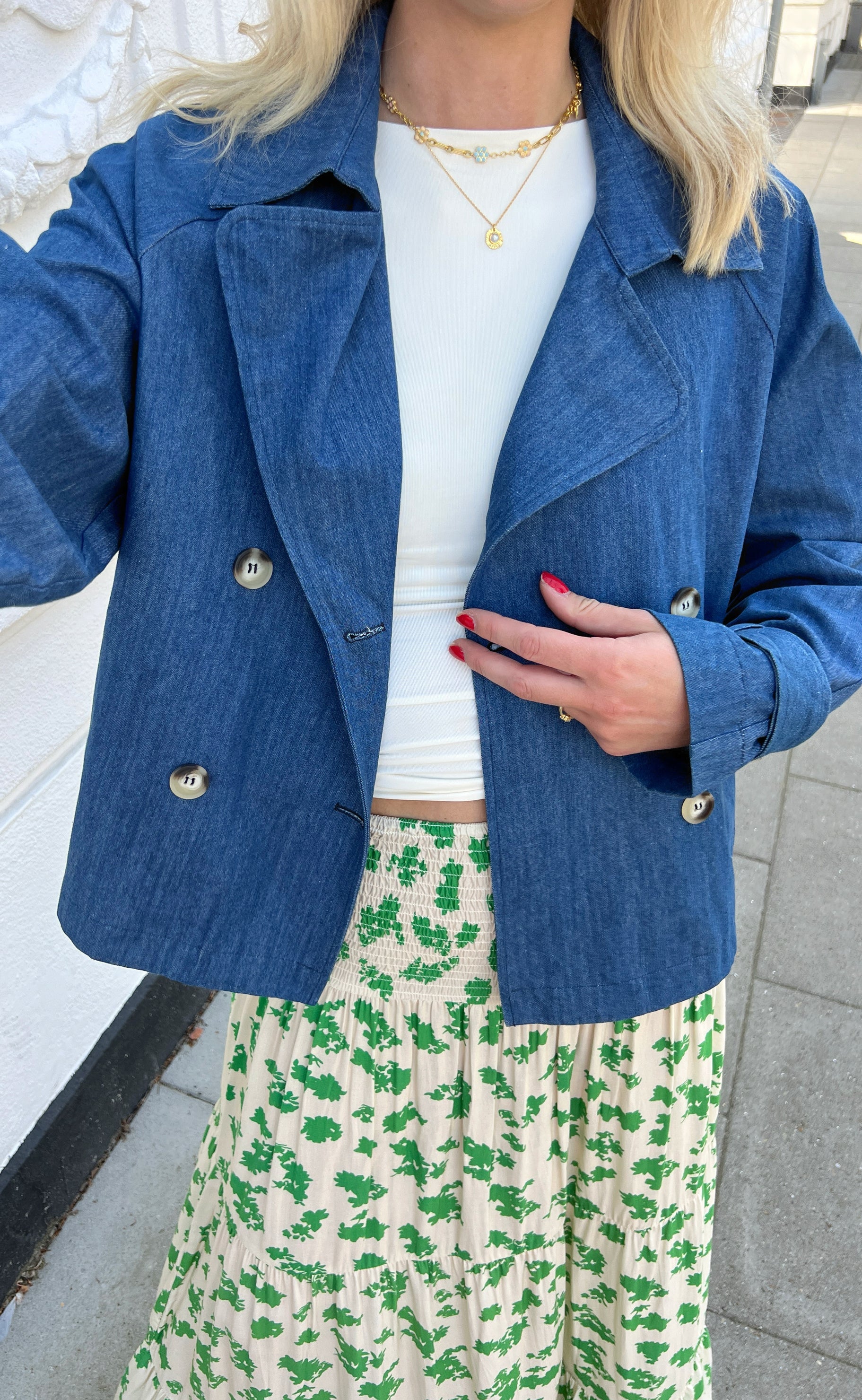 Say INA Copenhagen Trenchcoat / Jakke - Silje - Denim Blue