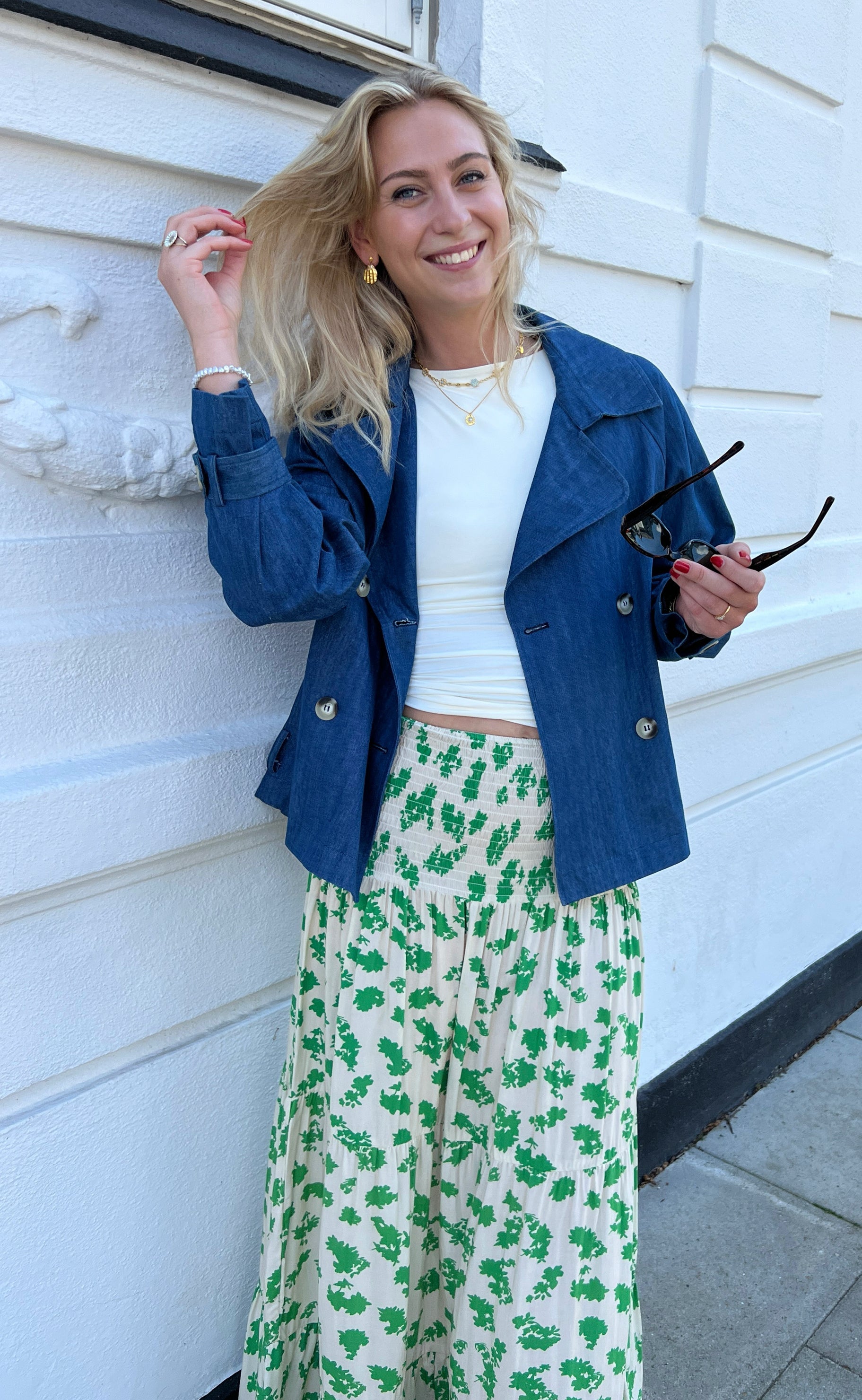Say INA Copenhagen Trenchcoat / Jakke - Silje - Denim Blue