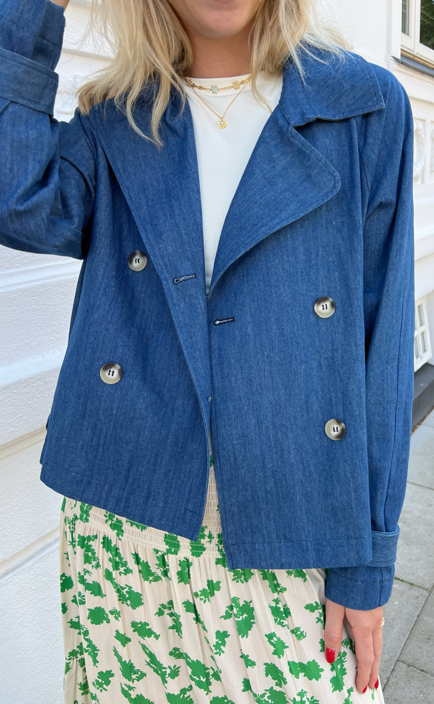 Say INA Copenhagen Trenchcoat / Jakke - Silje - Denim Blue
