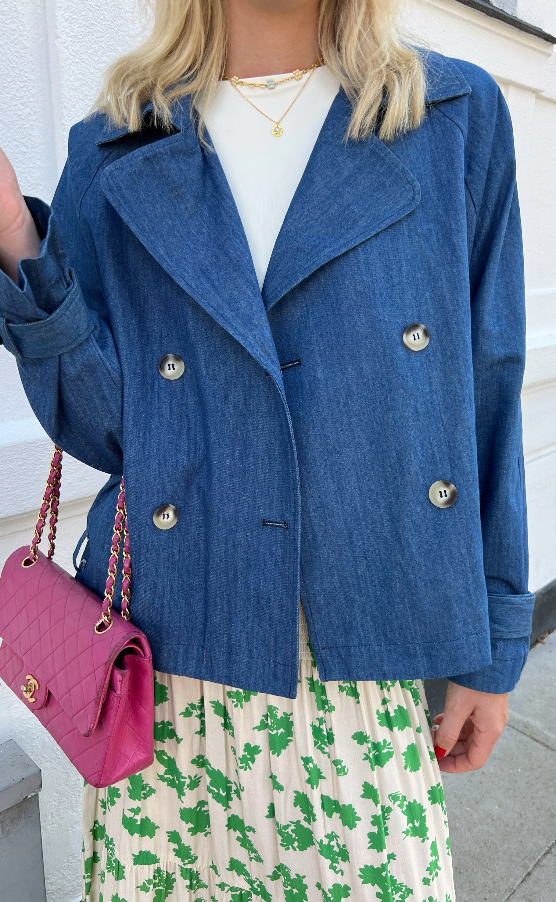 Say INA Copenhagen Trenchcoat / Jakke - Silje - Denim Blue