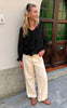 Say NA Copenhagen Bluse - Luna - Black Flower