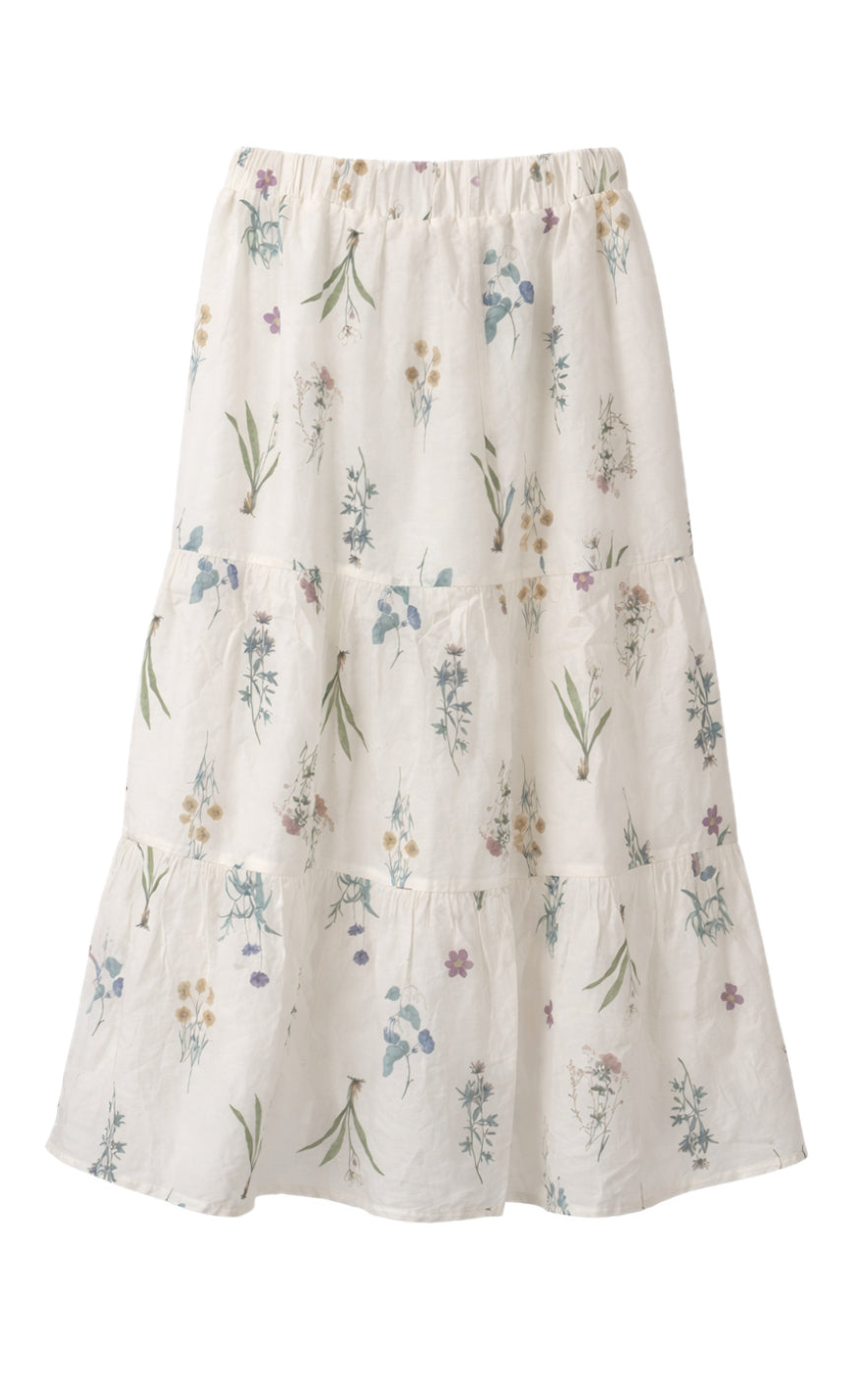 Say NA Copenhagen Nederdel - Ella - Off White W. Small Flowers